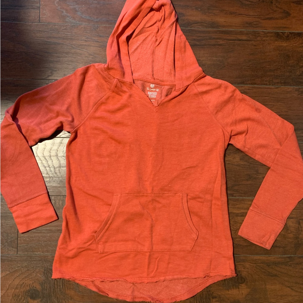 Soft and hooded top!